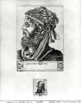 Two portraits of Catullus (c.84-c.54 BC) (engraving) (b/w photo)