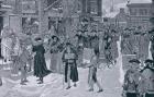 Christmas Morning in Old New York Before the Revolution, illustration from Harper's Weekly, pub. 25th December 1880 (litho)