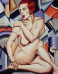 Cubist Nude (oil on canvas)