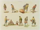 Gardeners, vol.2, plate 97, from 'Microcosm', printed by J. Hill, 1808 (hand coloured aquatint)