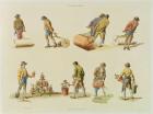 Gardeners, vol.2, plate 97, from 'Microcosm', printed by J. Hill, 1808 (hand coloured aquatint)