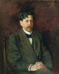 Portrait of the Poet Innokenty Annensky (1856-1909), 1904-09 (oil on canvas)