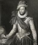 Portrait of Sir Walter Raleigh (1554-1618) from 'Lodge's British Portraits', 1823 (litho)
