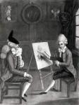 The Macaroni Painter, or Billy Dimple fitting for his Picture, published by Bowles and Carver, 1772 (mezzotint)
