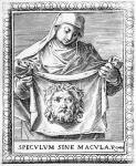 Veronica holding the Sudarium, 1581 (engraving)