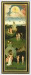 The Haywain: left wing of the triptych depicting the Garden of Eden, c.1500 (panel)