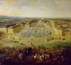 The Chateau de Versailles and the Place d'Armes, 1722 (oil on canvas)