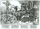 Roman Catholicism and Lutheranism Contrasted, c.1520-21 (woodcut) (b/w photo)