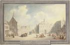 The Market Place at Juliers in Westphalia, 1791 (pen and ink and watercolour over graphite on paper)