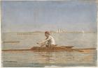 John Biglin in a Single Scull, 1873 (w/c on paper)