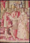 The Charles V Tapestry depicting the Marriage of Charles V (1500-58) to Isabella of Portugal (1503-39) in 1526, detail of the cardinal blessing the couple, Bruges, c.1630-40 (detail of 78692)