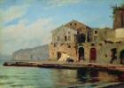 Beach House at Sorrento (oil on paper on canvas)