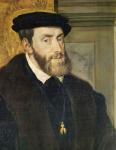 Detail of Seated Portrait of Emperor Charles V (1488-1576) 1548 (oil on canvas) (see 158620)