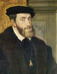 Detail of Seated Portrait of Emperor Charles V (1488-1576) 1548 (oil on canvas) (see 158620)