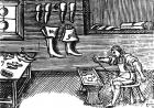 The Shoemaker (woodcut) (b/w photo)