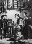 John Pounds teaching children in his home (engraving)