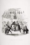 Christmas Eve at Mr. Wardle's, illustration from `The Pickwick Papers' by Charles Dickens (1812-70) published 1837 (litho)