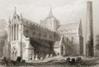 St. Canice's Cathedral, Kilkenny, County Kilkenny, Ireland, from 'Scenery and Antiquities of Ireland' by George Virtue, 1860s (engraving)