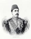 Portrait of The Khedive Tawfig (litho) (b/w photo)