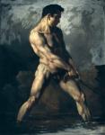 Study of a Male Nude (oil on canvas)