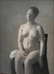 Nude female model, 1889 (oil on canvas)