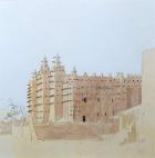 Djenne (Mali) Grande Mosquee, Tuesday, 2000 (w/c on paper)