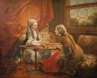 Madame de Pompadour in the role of fortuneteller (oil on canvas)