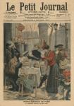 Street scenes of Paris, breakfast in open air, illustration from 'Le Petit Journal', supplement illustre, 3rd February 1907 (colour litho)