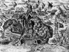 The Spanish attempt to capture Algiers, 1541 (engraving)