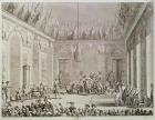 The Formal Audience of the Directory, 30th Brumaire An IV (20th November 1795) engraved by Pierre Gabriel Berthault (1748-1819) (engraving)