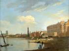 A Study of the Thames with the Final Stages of the Adelphi, 1772 (oil on canvas)