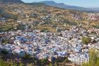 Chefchaouen, Morocco. Overall view of the town.