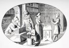 Shop of a Grocer and Druggist in the 17th century, from 'Le Moyen Age et La Renaissance' by Paul Lacroix (1806-84) published 1847 (litho)