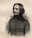 Portrait of Franz Liszt (1811-86) Hungarian piano virtuoso and composer (engraving)