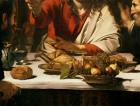 The Supper at Emmaus, 1601 (oil and tempera on canvas) (detail of 928)