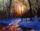 Sunset on snow, 2010, (oil on canvas)