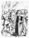 Robin Hood and King Richard I (1157-99) (engraving) (b/w photo)