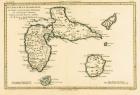 The Islands of Guadeloupe, Marie-Galante, La Desirade, and the Isles des Saintes, French colonies in the Antilles, from 'Atlas de Toutes les Parties Connues du Globe Terrestre' by Guillaume Raynal (1713-96) published 1780 (coloured engraving)