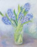 Hyacinths (oil on canvas)