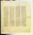 Folio from St. John's Gospel, facsimile of Codex Sinaiticus, 4th century AD, published by the Clarendon Press, Oxford, vol. 1. New Testament 1911