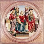 Madonna and Child with St. Rose and Catherine of Alexandra (oil on panel)