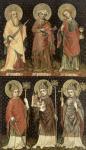 Six Saints (oil on panel)