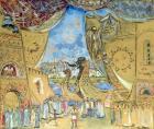 Stage design for the opera 'Sadko' by N. Rimsky-Korsakov, 1901 (w/c and gouache on cardboard)