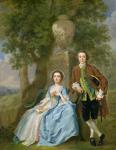 Portrait of George and Margaret Rogers, c.1748-50 (oil on canvas) (see also 111971)