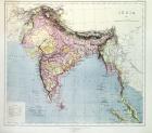 Map of India, published under the direction of Colonel H.R. Thuillier, R.E., Surveyor General of India, 1877 (colour litho)