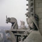 Gargoyles on the balustrade of the Grande Galerie, replica of a 12th century original (stone)