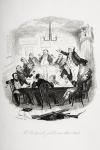 Mr. Pickwick addresses the club, illustration from `The Pickwick Papers' by Charles Dickens (1812-70) published 1837 (litho)