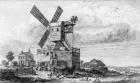 Mill on Wimbledon Common, from 'Cooke's Views in London and its Vicinity', c.1826-34 (engraving)