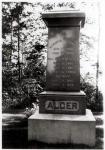 Horatio Alger's grave in Natick, Massachusetts (/&w photo)