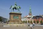 Equestrian statue of King Frederik VII 1808-1863 in Christiansborg Slotsplads, Copenhagen, Denmark (photo)